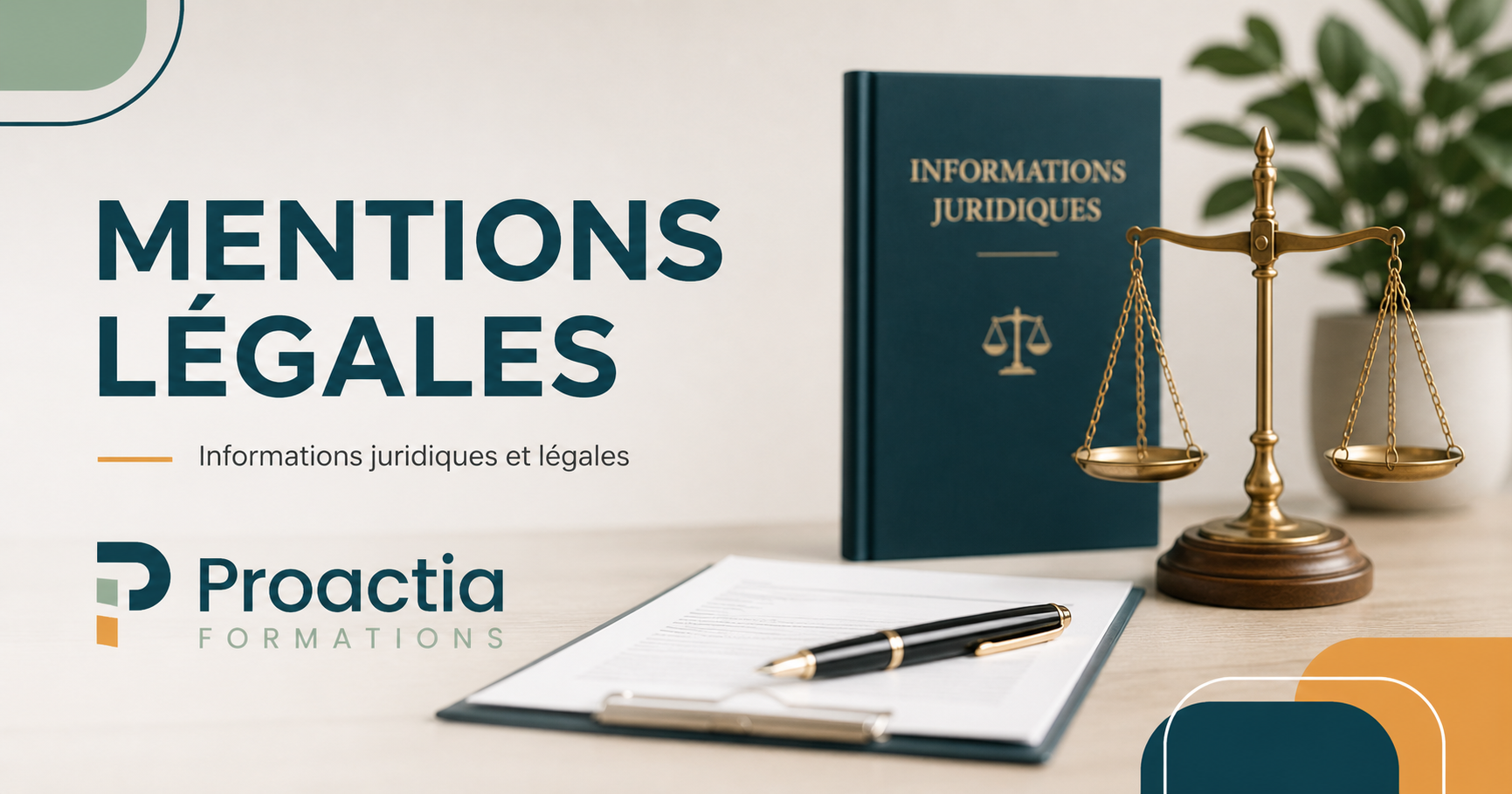 Mentions légales Proactia Formations - informations juridiques du site